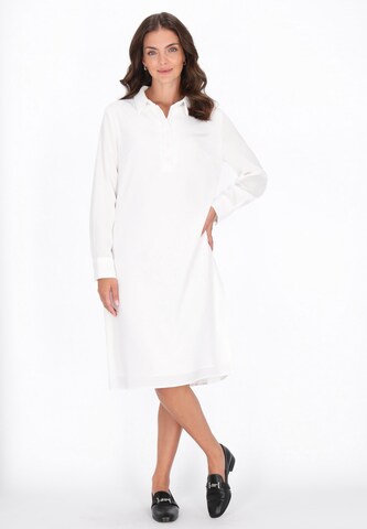 Robe-chemise usha BLACK LABEL en blanc : devant