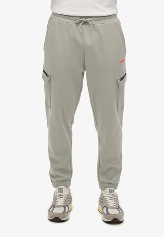 Superdry Tapered Cargo trousers in Grey: front