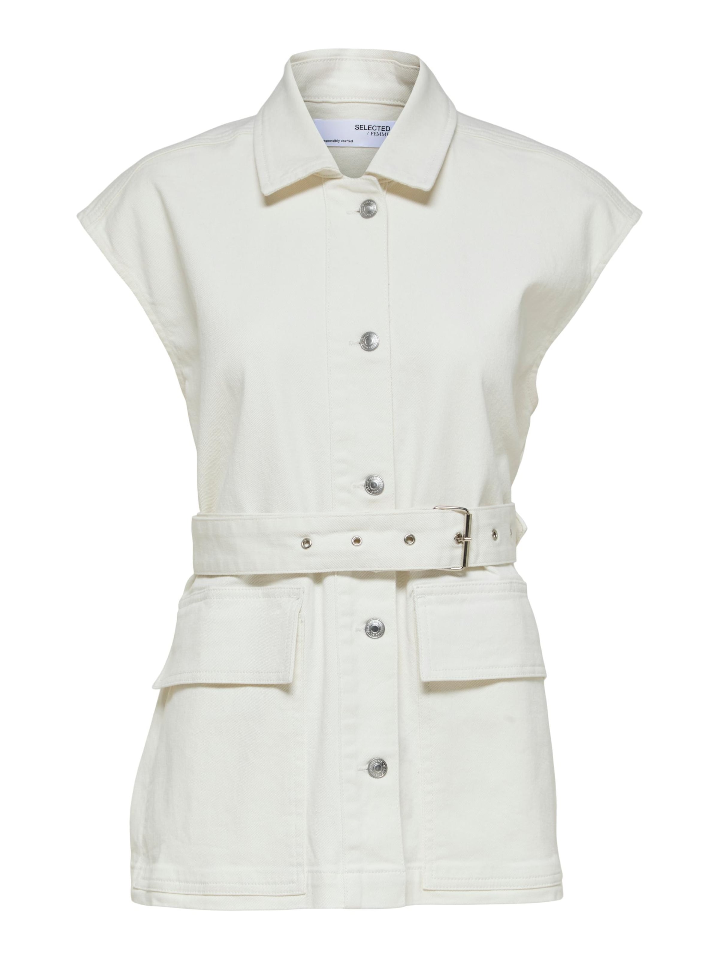 Gilet 'Vinnie' di SELECTED in bianco: frontale