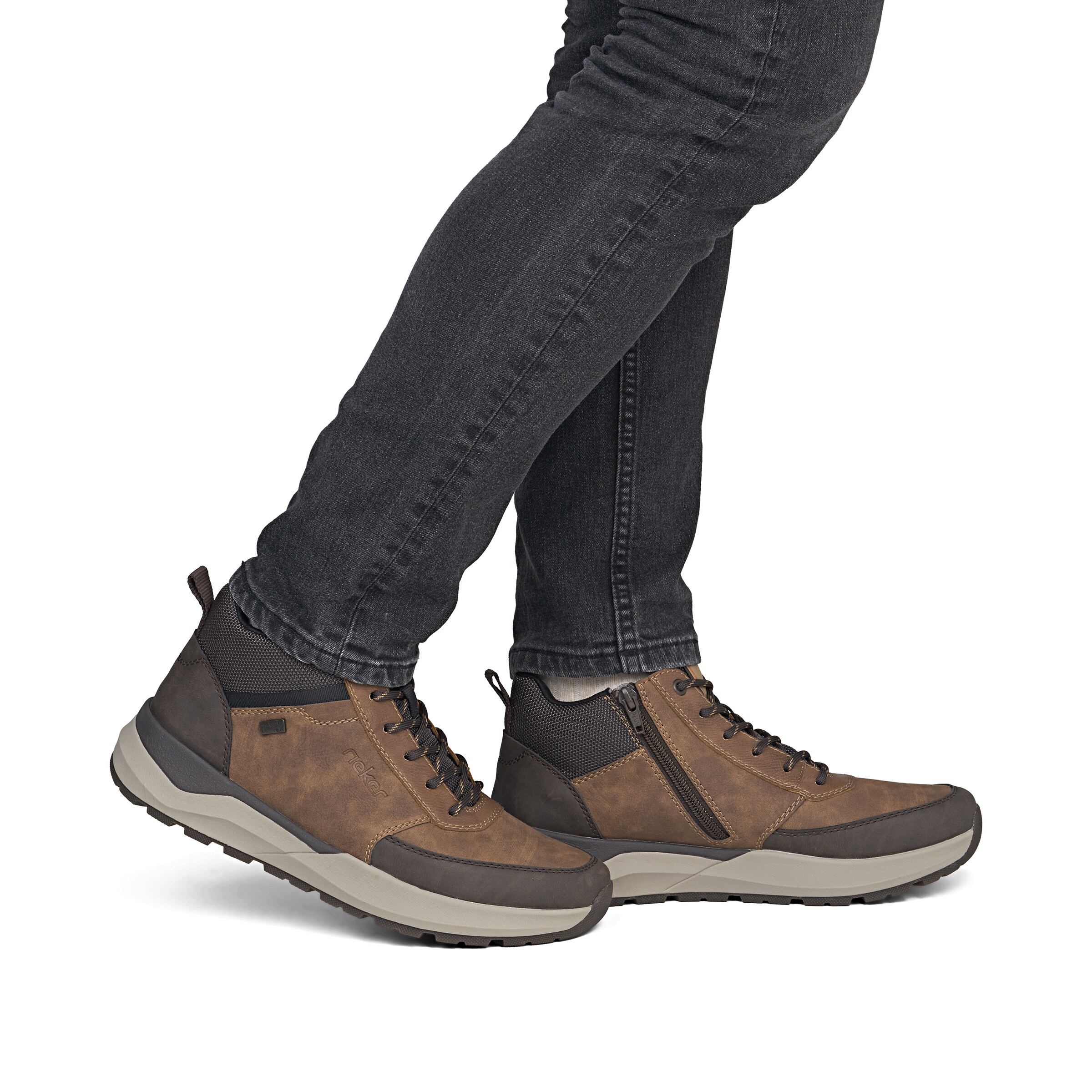 Bottines à lacets Rieker en marron