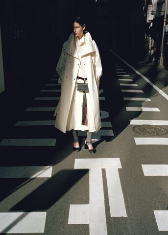 MANGO Übergangsmantel 'Ramos' in Weiß: Vorderseite