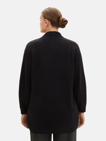 Tom Tailor Women + Knit Cardigan in Black