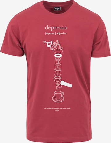 MT Men Shirt 'Depresso' in Rood: voorkant