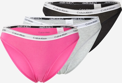 Moteriškos kelnaitės iš Calvin Klein Underwear, spalva – šviesiai pilka / šviesiai rožinė / juoda / balta, Prekių apžvalga
