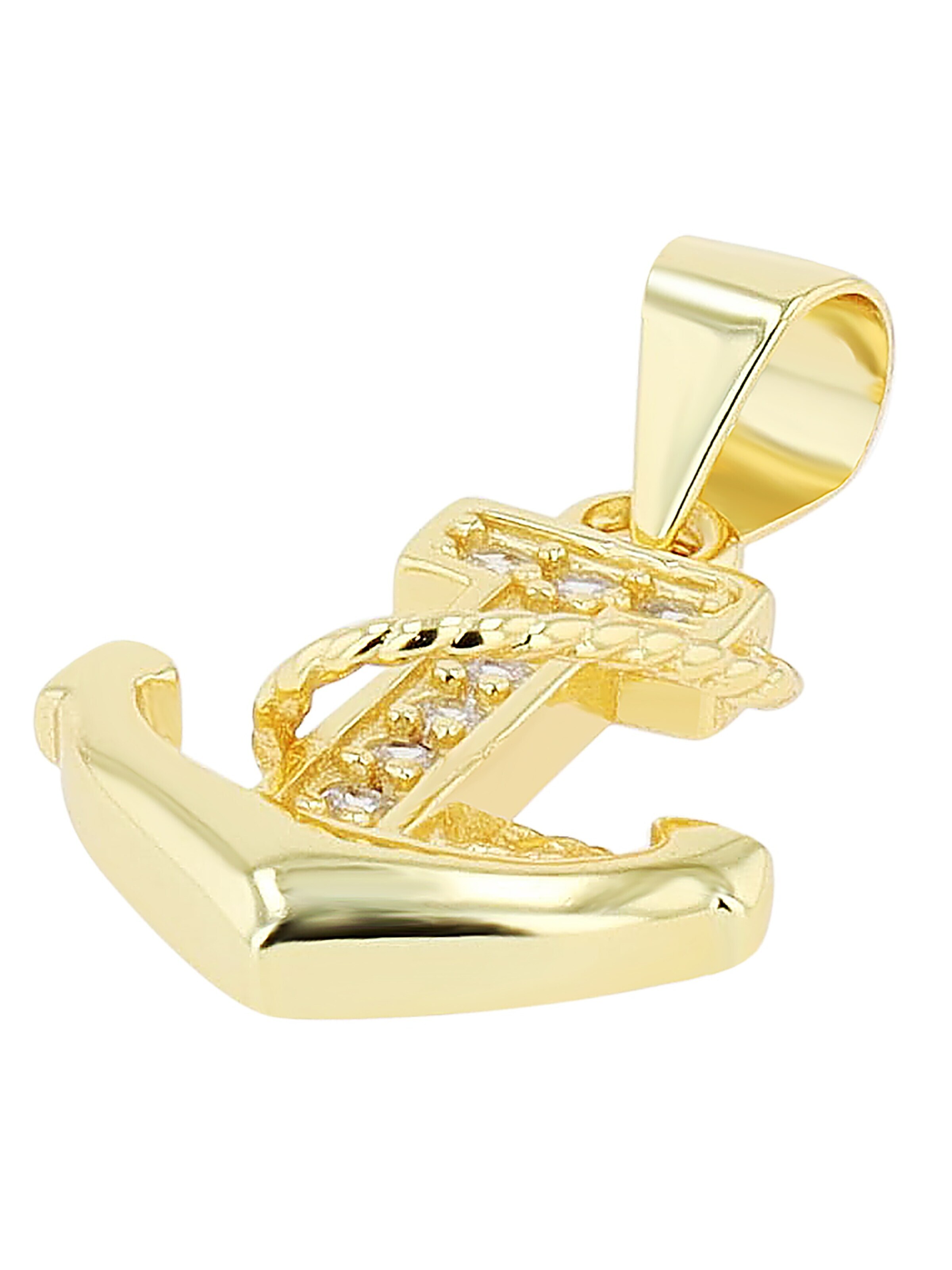 Akzent Pendant '"Tono" aus 925 Sterlingsilber, rhodiniert, langlebig' in Gold