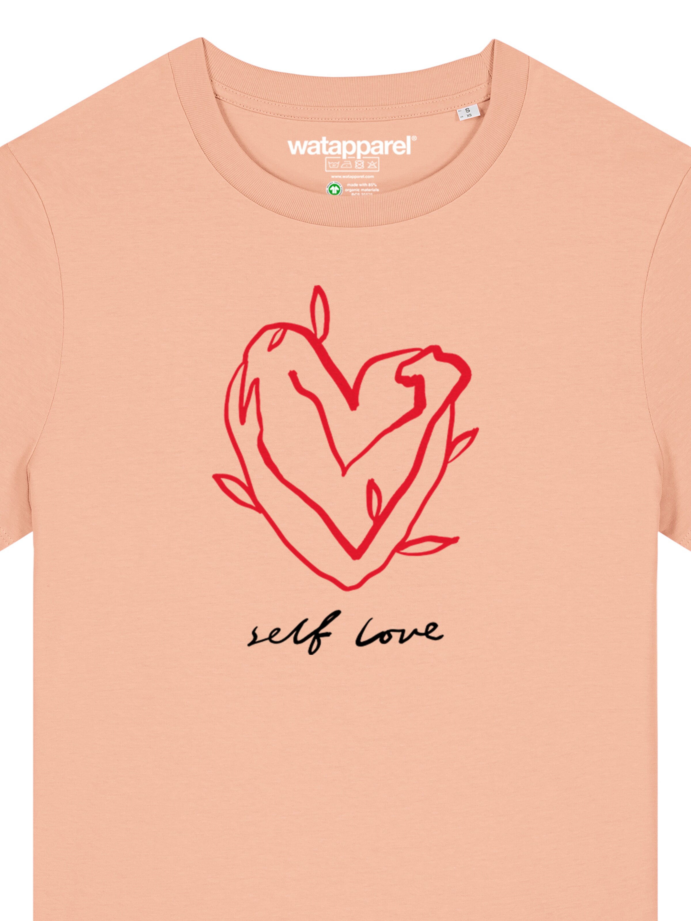 Maglietta 'Self Love' di Watapparel in arancione