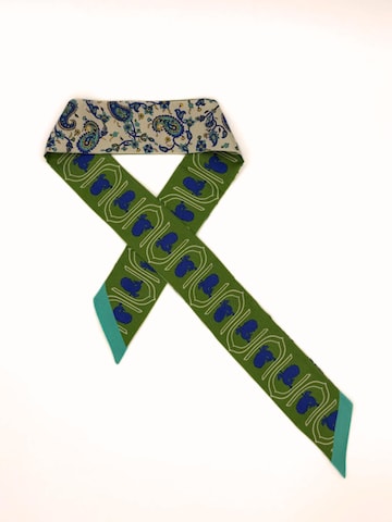 AFROZAN Schal 'Boteh Motif Silk Twilly – Blue & Green Harmony'‌‌‌‌‌‌‌ in Mischfarben