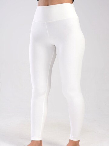 C&City Skinny Legíny – bílá: přední strana