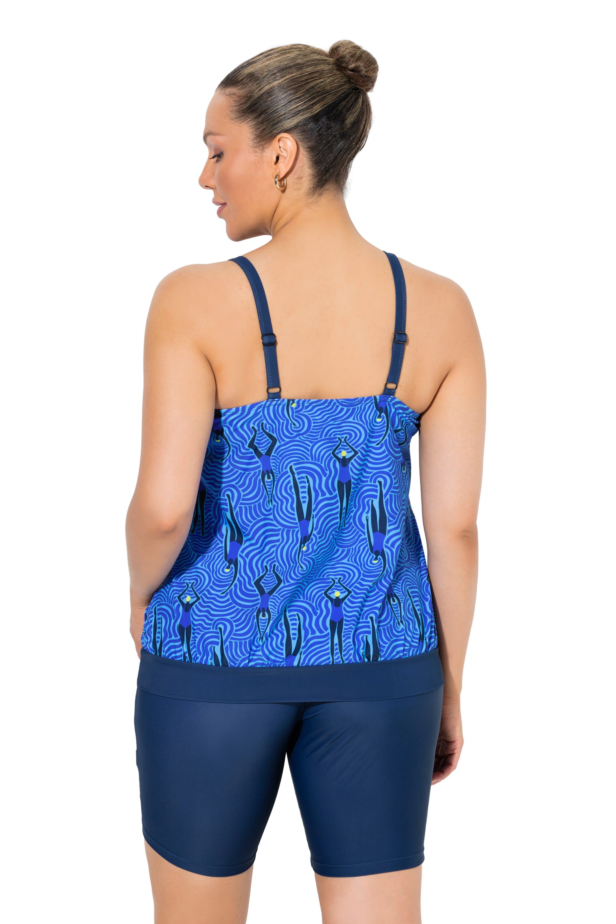 Ulla Popken T-shirt Tankini in Blue