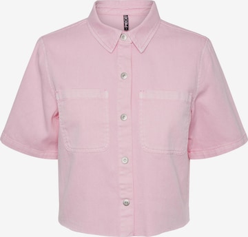 PIECES Bluse 'Blume' in Pink: predná strana