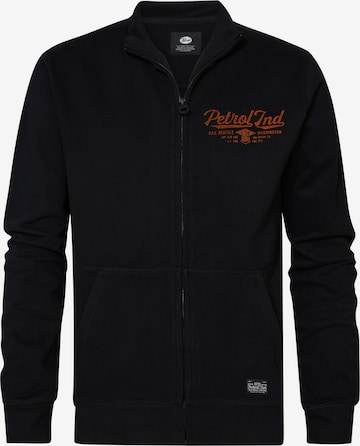 Petrol Industries - Sudadera con cremallera 'Mattoon' en negro: frente