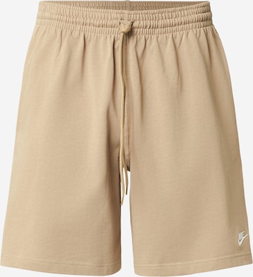 Pantalon 'CLUB' Nike Sportswear en beige : devant