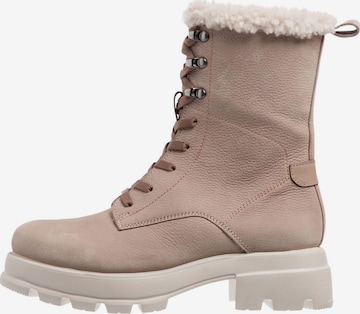 BRAX Lace-Up Ankle Boots in Beige: front