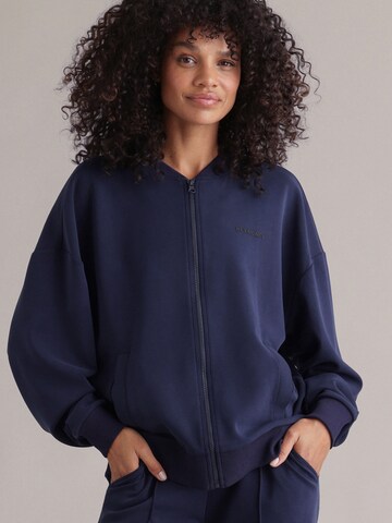 Hey Honey Athletic Jacket 'Bomber' in Blue: front