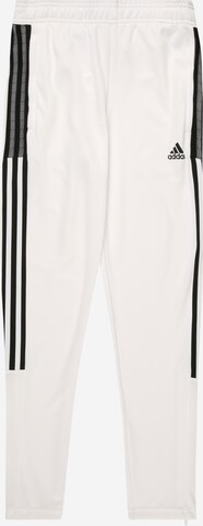 ADIDAS PERFORMANCE - Pantalón deportivo 'Tiro' en blanco: frente
