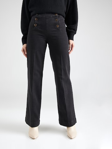 Maison 123 Wide leg Jeans 'OXAN' in Zwart: voorkant