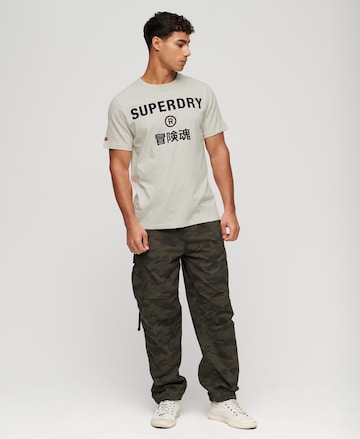T-Shirt 'Workwear' Superdry en gris