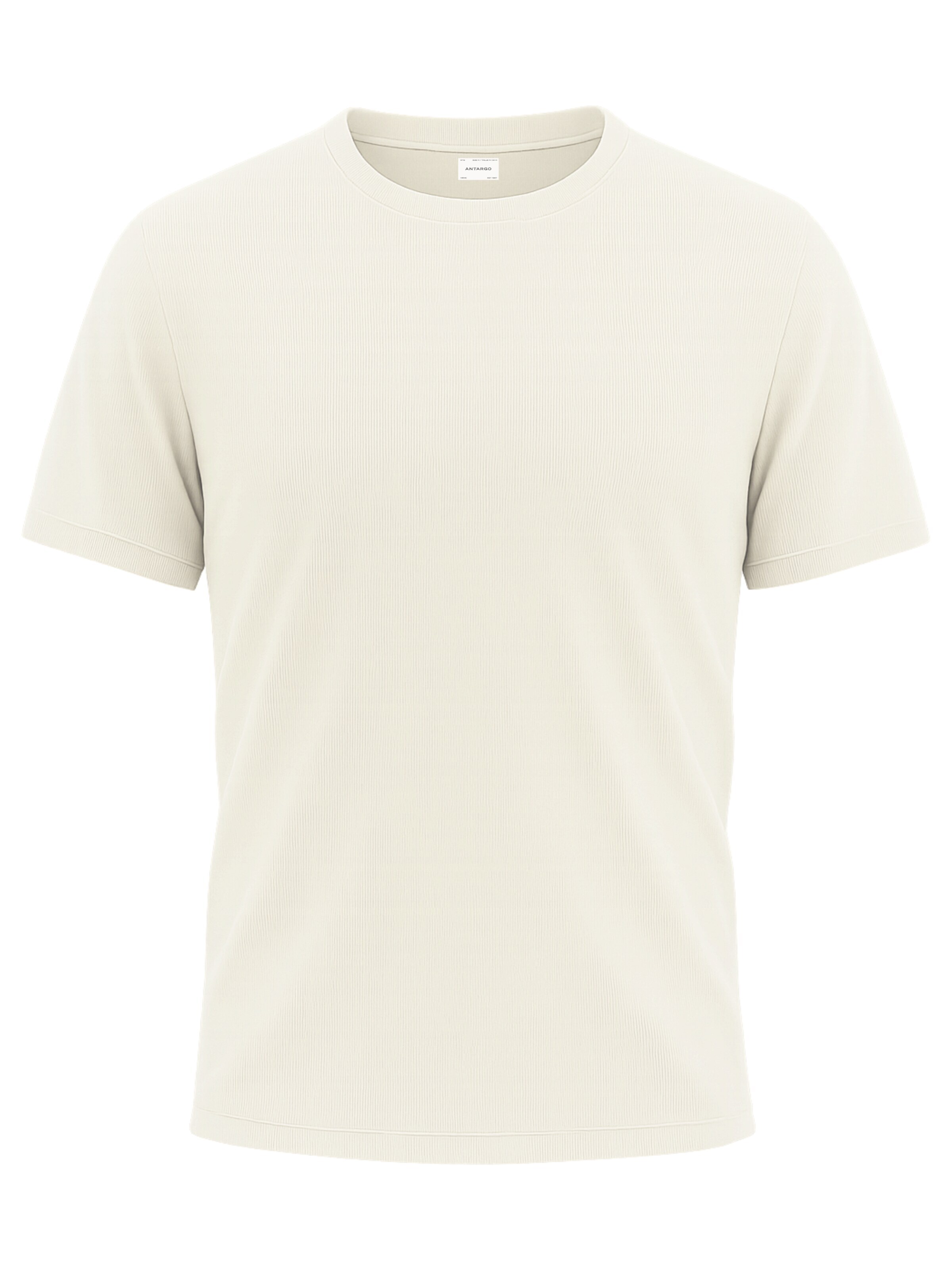 Antargo Shirt 'Waffle T-Shirt' in White: front