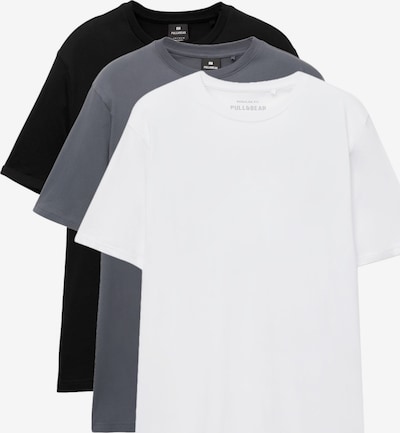 Pull&Bear Majica veličine XS u siva / crna / bijela, Pregled proizvoda