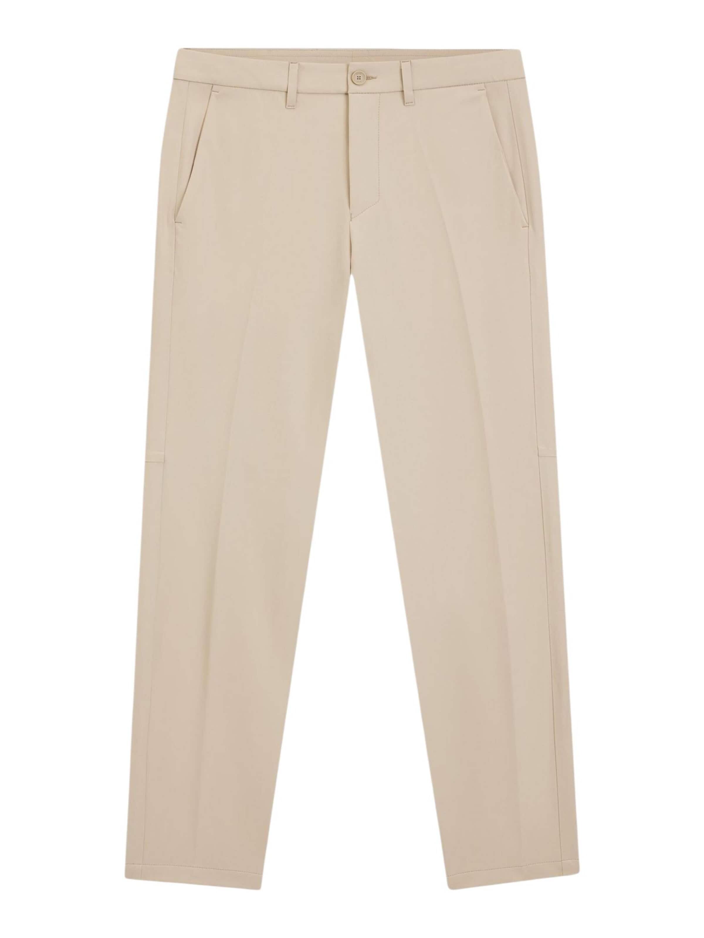 BOSS Slimfit Pantalon in Beige: voorkant