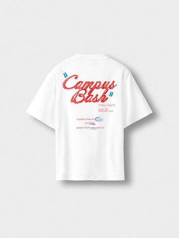 Burocs Shirt 'Oversized Delta Phi' in White: front