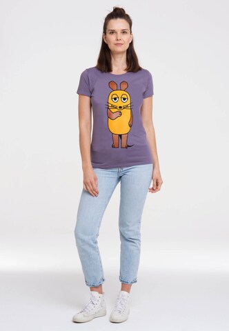 LOGOSHIRT Shirt 'Die Sendung mit der Maus' in Purple