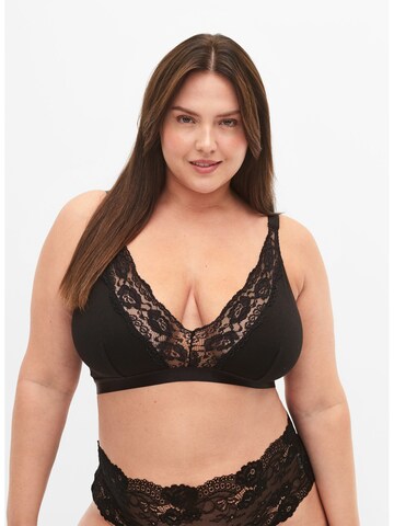 Sutien de tricou Sutien 'Comfy' de la Devoted by Zizzi pe negru: față