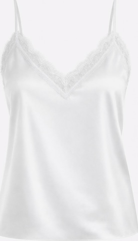 Worldclassca Top 'Spaghetti Lace Trim Top' in White: front