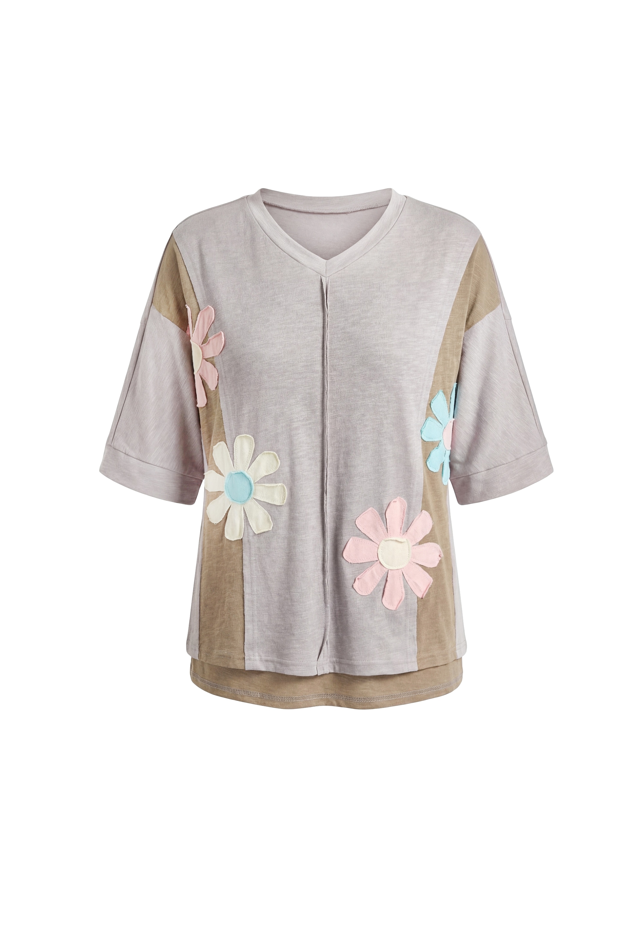 T-shirt Usha en marron : devant