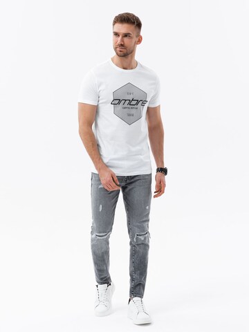 Ombre T-Shirt 'S1753' in Weiß