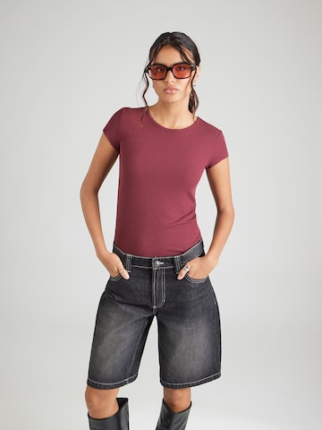 TOPSHOP Shirt 'PREMIUM' in Red: front