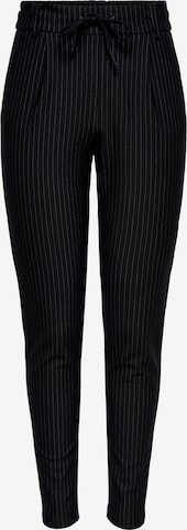 ONLY Tapered Pleat-Front Pants in Black: front