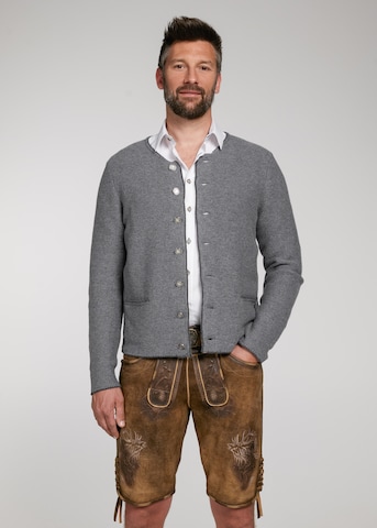SPIETH & WENSKY Knitted Janker 'Pocking' in Grey: front
