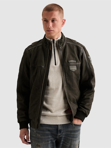 Giacca di mezza stagione 'Air Bridge leather jacket' di PME Legend in nero: frontale