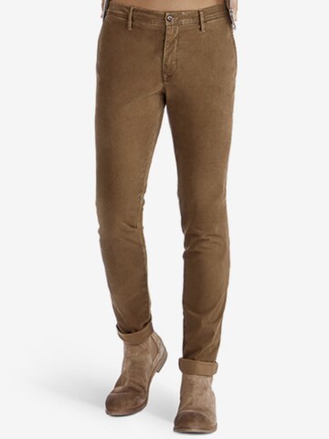 Regular Pantalon chino 'Lupus' MMXGERMANY en marron : devant