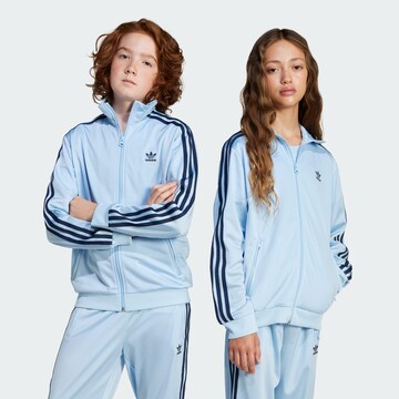 ADIDAS ORIGINALS Sweatvest 'Adicolor Firebird' in Blauw: voorkant