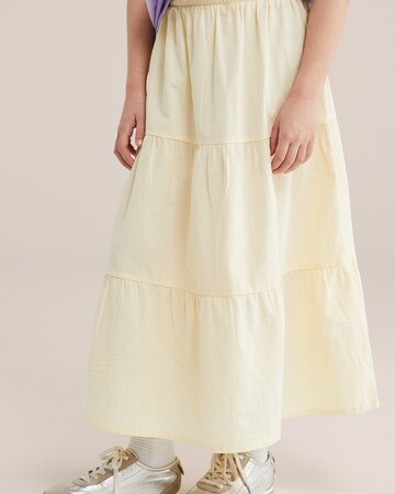 WE Fashion Rok in Geel: voorkant