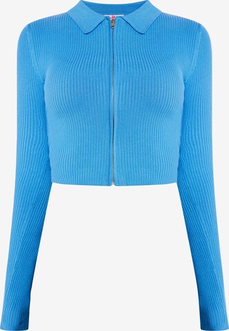 MYMO Knit Cardigan 'Keepsudry' in Blue: front