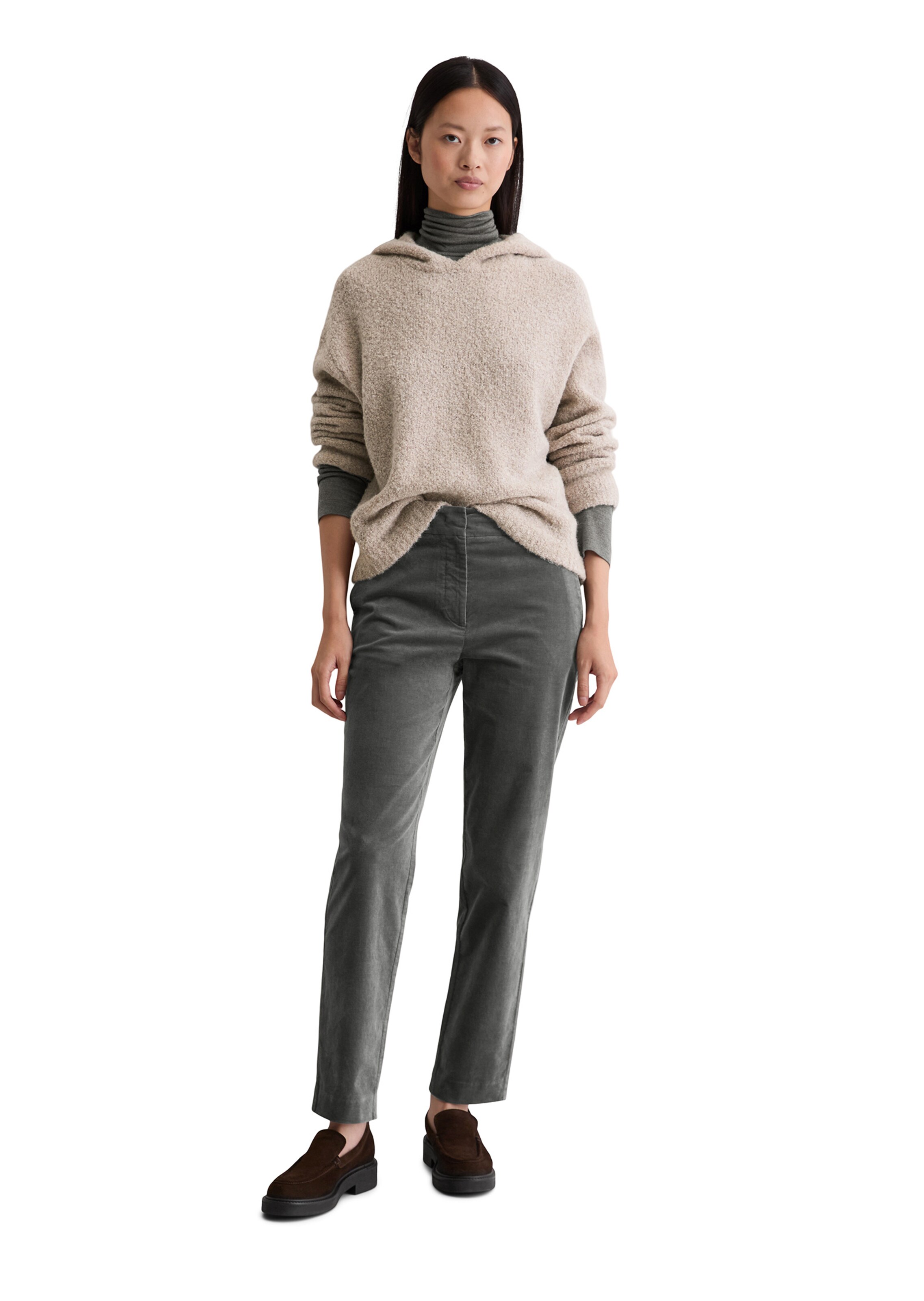 Marc O'Polo Tapered Broek in Grijs