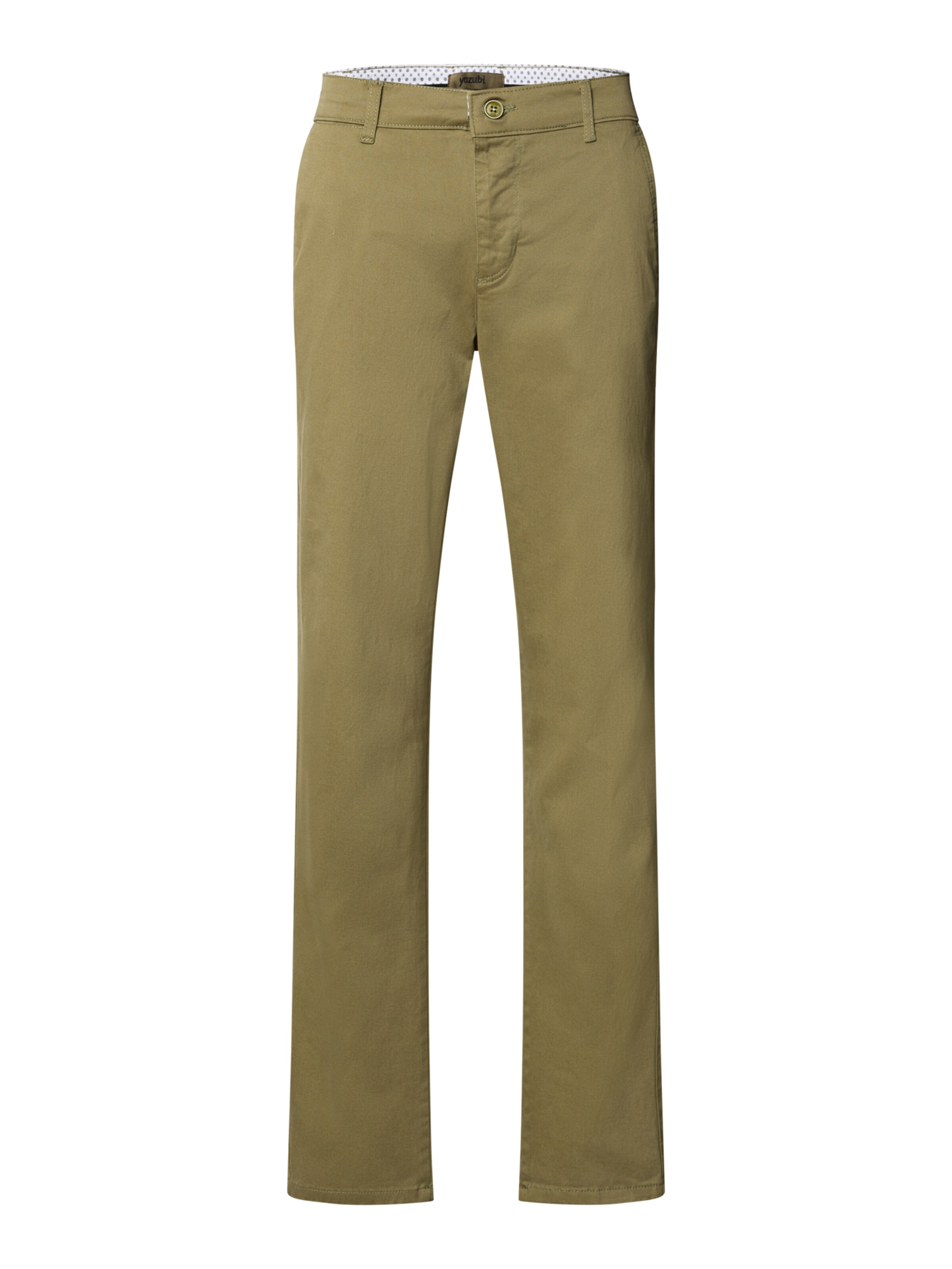 yazubi Slim fit Chino Pants 'Kyle' in Green: front