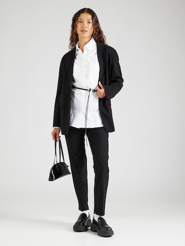 Coupe slim Pantalon à plis 'Hetana-1' HUGO en noir
