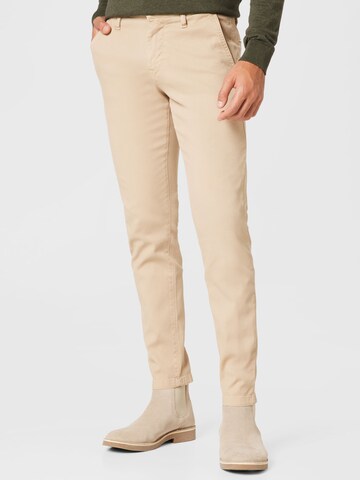 BOSS Orange Regular Chino trousers 'Schino Taber' in Beige: front