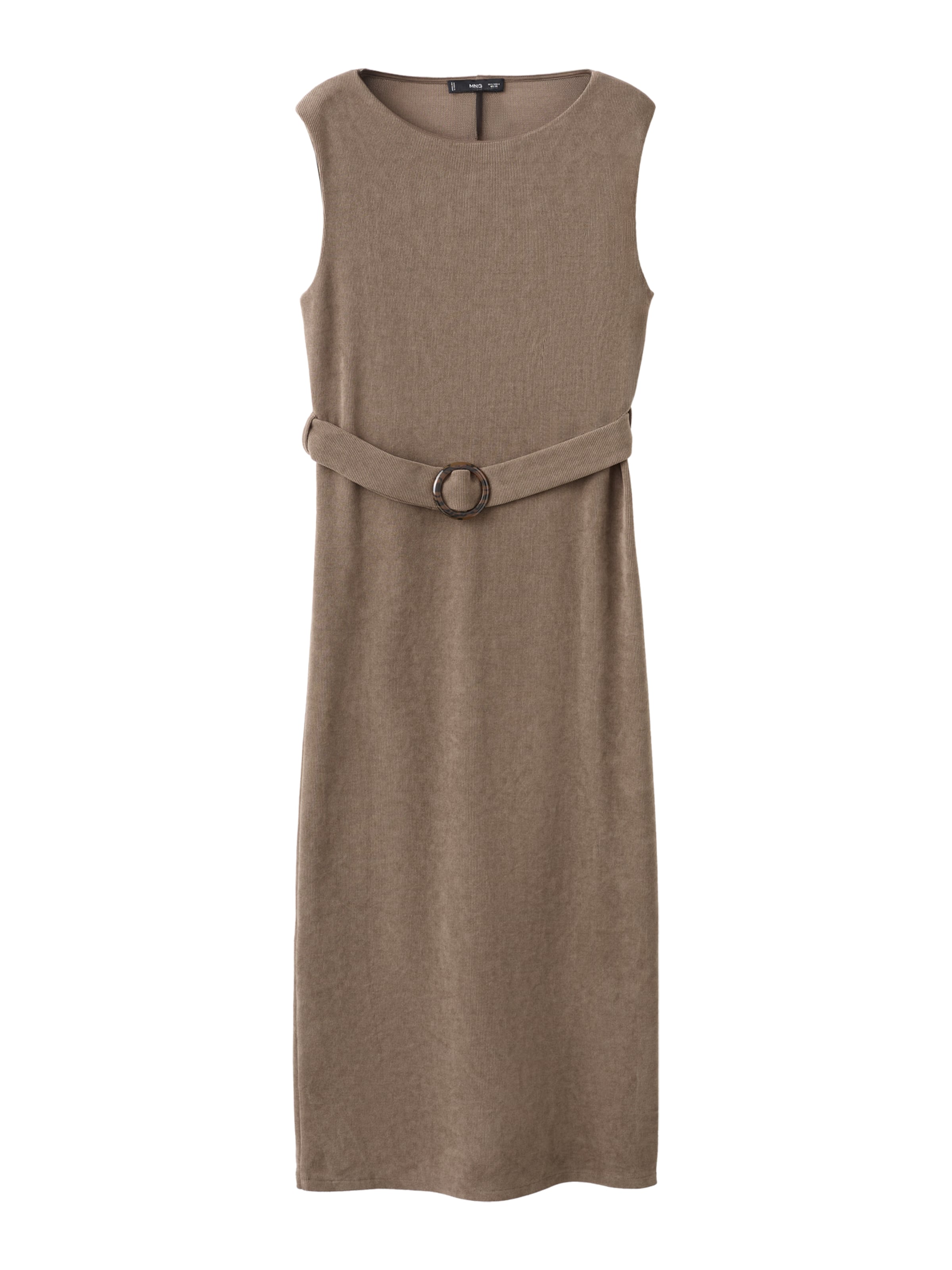 MANGO Knit dress 'LYDIA' in Brown: front