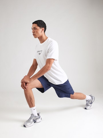 Tricou funcțional 'PRO' de la NIKE pe alb
