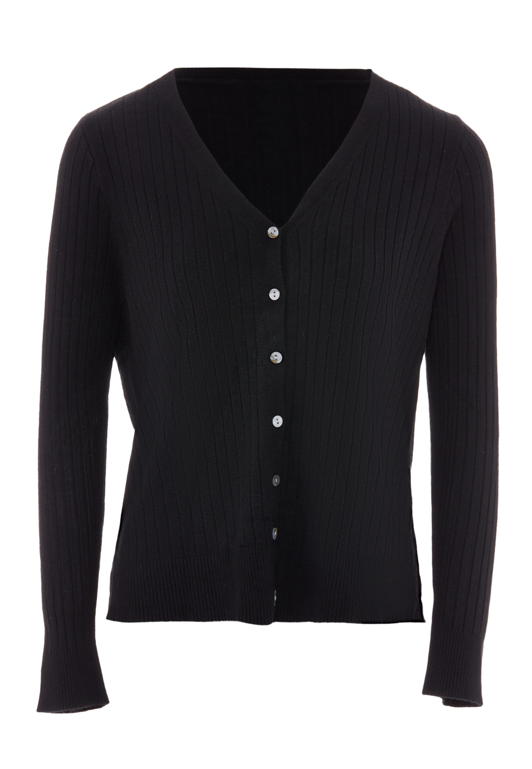 ZITHA Strickjacke in Schwarz: Vorderseite