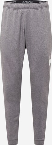 NIKE Tapered Sportbroek in Grijs: voorkant