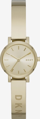 Montre à affichage analogique DKNY en or : devant