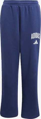 mėlyna ADIDAS SPORTSWEAR Standartinis Sportinės kelnės 'Essentials Collegiate': priekis