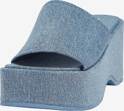 Pull&Bear Mule en bleu denim, Vue avec produit