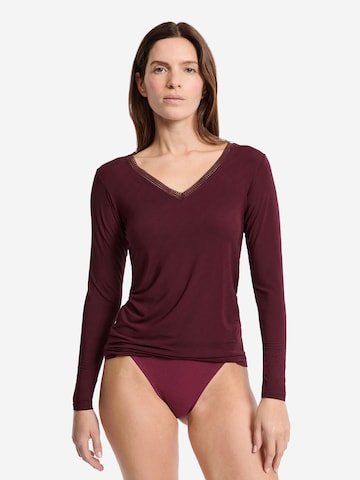 ETAM Slaapshirt 'Warme Up Lace' in Rood: voorkant